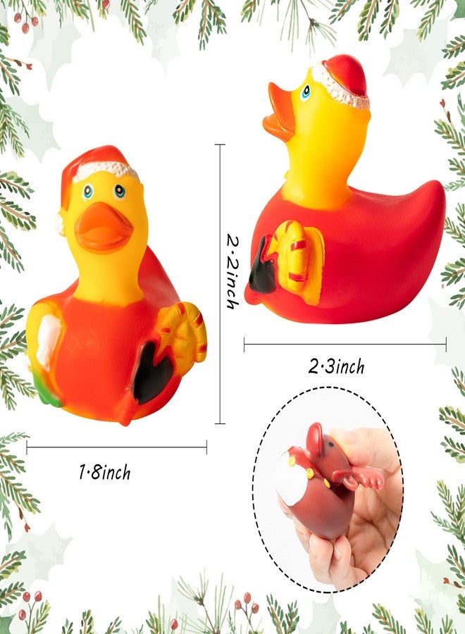 Haooryx Christmas Rubber Duckies Toy - 20Pcs Novelty Santa Elk Snowman Christmas Duck Decoration for Kid Xmas Winter Party Favors Goodie Bag Stucking Fillers Classroom Prizes Duck Birthday Gift Supply - Image 3